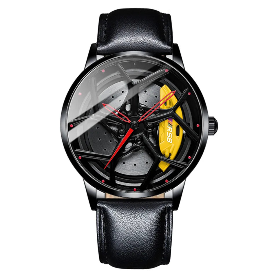 RSQ8 Sports Wheel Rim Quartz Watch