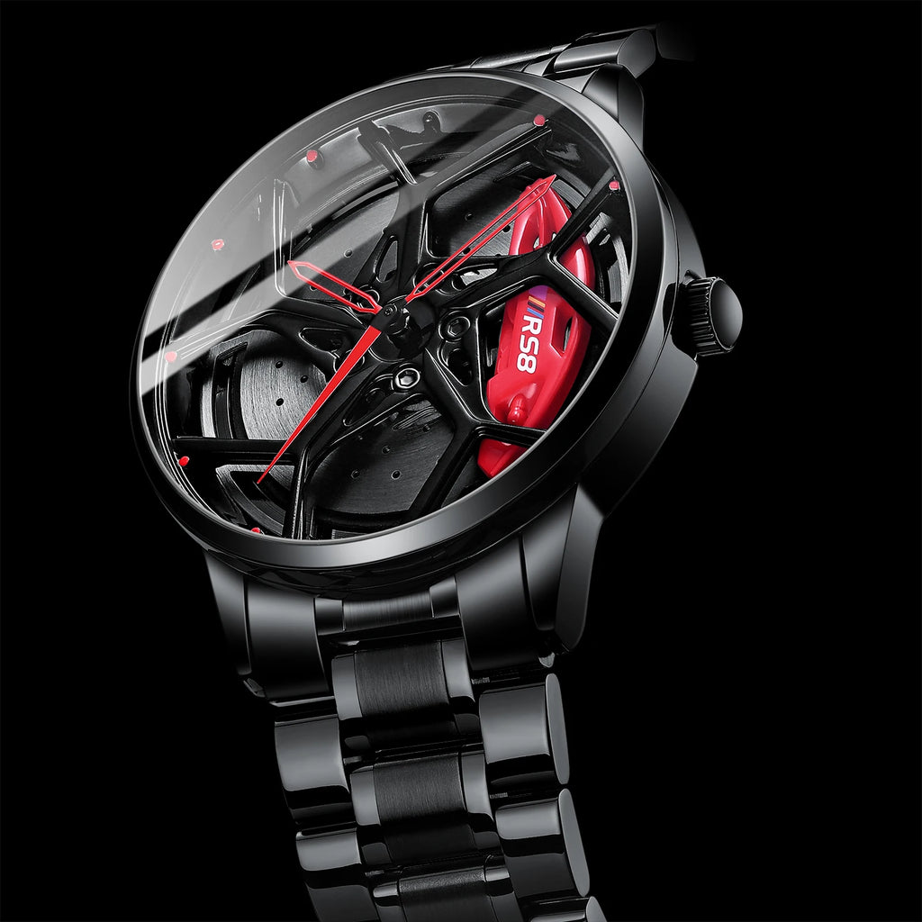RSQ8 Sports Wheel Rim Quartz Watch