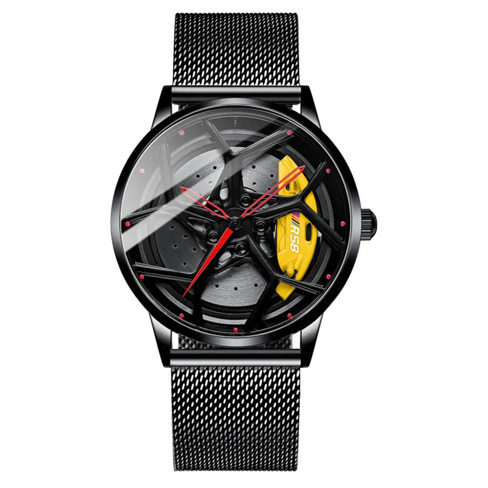 RSQ8 Sports Wheel Rim Quartz Watch
