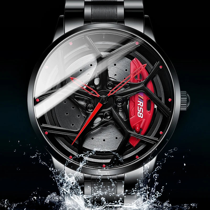 RSQ8 Sports Wheel Rim Quartz Watch